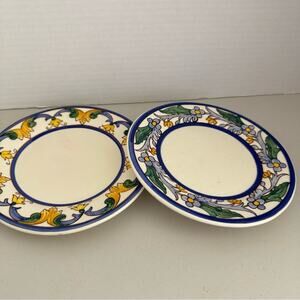 William Sonoma Conimbricer Portugal Plate Set Of Two Olivia & Isabel 8in Desert